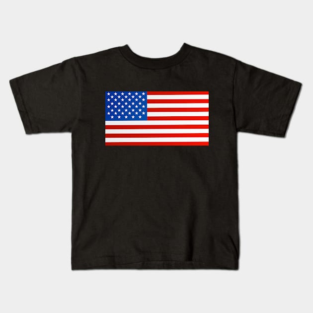 american flag Kids T-Shirt by gold package